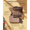 Eyebrow Powder Kit-2 Colors Soft Eye Brow Tinted Powder Palette, Waterproof & Long Lasting Natural Gray Brown Brow, Professional Eyebrow Contour Makeup Set for Women with Mirror Brow Brush & Razor-2#