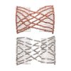 LOVEF 2pcs Fashion Magic Beaded Elasticity Double Hair Comb Clip Stretchy Women Hair Accessories