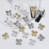 30pcs 3D Metal Bow Nail Charms for Acrylic Nails Alloy Nail Bows Gold Silver Gray Bow Knot Nail Art Charms Cute Bow Charms Kawaii Bow tie Nail Accessories Nail Jewels for Women Girls Manicure
