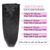 Straight Clip In Hair Extensions for Black Women 14 Inches Clip In Human Hair Unprocessed 10A Grade Soft Silky Human Hair Natural Color Clip Ins
