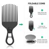 AEARY Curling Hair Brush Set with a Comb, Silicone Curl Brush for Men Women, Twist Brush for Afro Curls, Washable and Durable, Two-Sided Use (Gray, 1 Pcs)