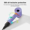 Silicone Case for Dyson Hair dryer washable Anti-Scratch Shockproof Dust proof travel protective Case Cover for Dyson Hair dryer Only for 2 Plug (light purple)
