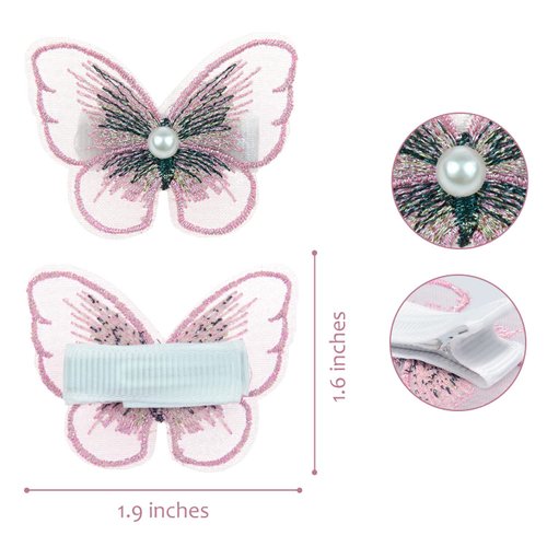 Ayehe Butterfly Hair Clips, 5 Pieces Small Baby Hair Clips, Cute Hair Accessories for Girls, Kids, Teens, Women