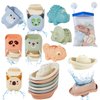 AMCHSURI Bath Toys for Kids Ages 1-3, 14 Pack Mold Free Toddler Bath Toys for 2-4 Bathtub Water Toys with Floating Boats&Bath Cups and No Hole Animal Floating Pool Toys for Babies 6-12 Months