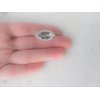 Generic Two small tiny dark gray or clear crystal hair pin clip barrettes fine hair (Primary color: Clear)