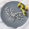 Easedaily Crystal Bride Wedding Hair Comb Silver Rhinestone Bridal Hair Piece Hair Accessories for Women and Girls