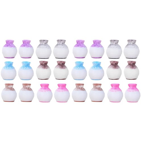 Ciieeo 24 Pcs Micro Landscape Vase Small House Flower Vase Tiny Homes Miniature Model Tiny House Decorations Mini House Accessories Tiny House Accessories Trinkets Resin Doll House