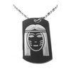 Indian Chief Warrior Logo Symbol - Military Dog Tag, Luggage Tag Metal Chain Necklace