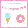Sursurprise Sweet Sassy and Six Birthday Decorations, Sweet Sassy and Six Banner, Donut Ice Cream Candy Sweet 6th Birthday Party Supplies for Girls