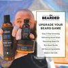 Live Bearded: 3-Step Beard Grooming Kit - Straight Up - Beard Wash, Beard Oil and Beard Butter - All-Natural Ingredients with Shea Butter, Jojoba Oil and More - Beard Growth Support - Made in the USA