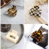 BetterJonny Medium Hair Claw Clips, 4Pcs Acetate Hair Clips Square Hair Jaw Clips Hair Accessories for Women, Tortoise Barrettes