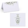 Gift Boutique 100 Pack Eucalyptus Greenery Place Cards Green Leaves Seating Name Card Wedding Table Setting Folded Tent Cards for Baby Shower Reception Tables Placement Party Decorations 2" x 3.5"