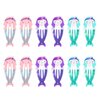 FRCOLOR 12 Pieces Mermaid Hair Clips Colourful Metal Snap Hair Clips Lovely Barrettes Mermaid Hair Accessories for Women and Girls