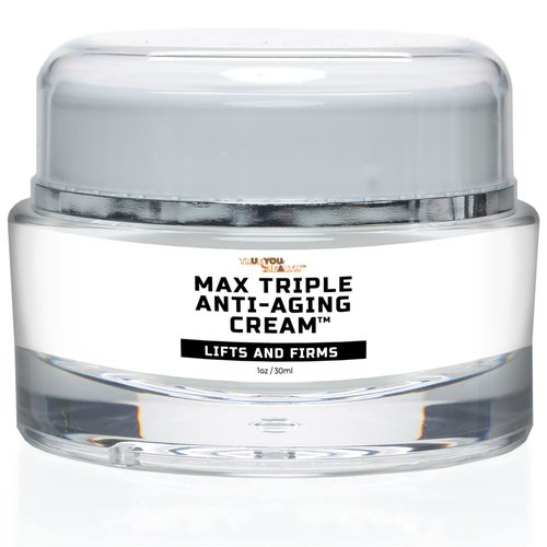Max Triple Anti-Aging Cream with Vitamin C - Lift & Firm - Anti-Wrinkle Face Cream - Support Even Skin Tone & Hydration - Help Remove Dark Spots - Aid Healthy Collagen Levels - Day & Night Cream