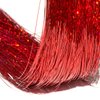 Red Hair Tinsel 800 Strands 47 Inch Fairy Hair Tinsel with Tools for Christmas New Year Halloween Glitter Tinsel Hair Extensions for Women and Girls (Red)