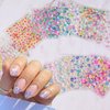 Flywindy 30 Sheets Flower Nail Art Stickers Self-Adhesive Colorful Pegatinas Uñas Small Flower Five Petal Floral Nail Decals Cute Flower Design Nail Stickers for Kids Girls Women DIY Nail Supply