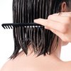 HEETA Hair Detangling Comb, Wide Tooth for Wet & Dry Hair, Curly & Straight Hair, No Handle Comb Styling Shampoo Comb for hair combing, scalp massage, hair cutting & hair styling, Black