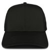 Armycrew XXL Oversize High Crown Adjustable Plain Mesh Back Trucker Baseball Cap - Black