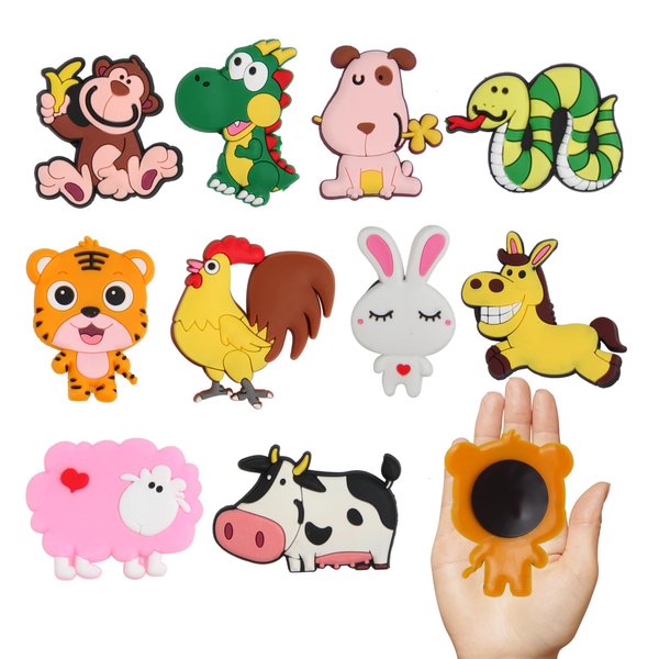 10 pcs Fridge Magnets for Kids,Refrigerator Magnets for Toddlers 1-3,Kids Magnets Educational Toys,Learning Animals Magnets for Babies,Animal Cartoon Magnet (Animal)