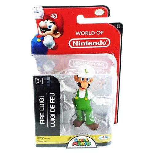 World of Nintendo 2.5" Fire Luigi Action Figure
