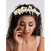 Unicra Silver Starfish Headband Silver Pearl Bridal Hair Band Sea Shell Hair Hoop Beach Wedding Hair Accessories for Women and Girls