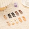 10 Pcs Double Grip Hair Clips, Sightor Metal Snap Hair Clips Hair Barrettes for Women Hair Making Salon Supplies Hair Accessories (Black, Brown, Beige, Khaki, Gold)