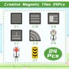 Magnetic Tiles Road Set, Magnet Tiles for Kids Ages 3-5 4-8 5-7, Magnetic Building Blocks Montessori Educational STEM Creativity Toys 3+ Year Old Boys & Girls Toddlers Kids Christmas Birthday Gifts