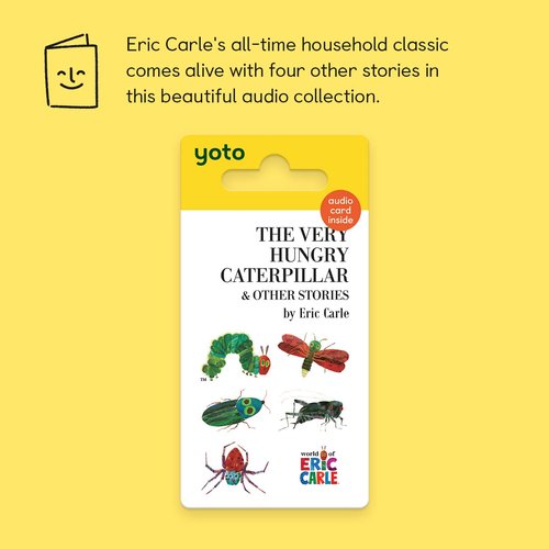 Yoto The Very Hungry Caterpillar & Other Stories by Eric Carle – Kids Audio Card for Use with Player & Mini All-in-1 Audio Player, Fun Screen-Free Listening for Playtime Bedtime Travel, Ages 1+