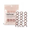Kitsch 3 PCS Spiral Bobby Pins for Girls and Women - Rounded Tips, Chip-Resistant Bun Twist Spiral Hair Pins | Hair Bun Maker Ideal for Thin & Thick Hair, Secure Hold All-Day - Brown