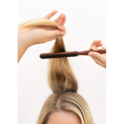 GranNaturals 3pc Slick Back Hair Brush Set for Smoothing, Edge Control, Teasing, Backcombing, Baby Hairs, Flyaways