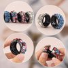 AUEAR, 4 Pack Rhinestone Hair Ponytail Holder Crystal Ponytail Hair Cuff Elastic Hair Tie Hair Band for Women Girls (Style B)