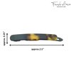 French Amie Rounded Oblong Small 2.5" Cellulose No Metal Set of 2 French Hair Slides Clips for Women Tige Boule Clasp Handmade Girls Side Slide-in Barrette Clip Paris Hair Accessories for Women Strong Hold No Slip Grip Fashion Durable and Styling, Made in