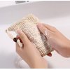 HLLMX 6 Pack Sisal Soap Bag Mesh Soap Saver Bag Natural Sisal Exfoliating Soap Pouch for Foaming Drying Bar Soap, Exfoliating Soap Pocket Soap Holder with Drawstring
