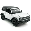 2-Door Bronco Badlands Model Car 1/36 Scale Diecast Toy Cars Metal Alloy Children’s Vehicles, Pull Back Doors Open, Black Rim, Mens Collection, Kids Toys for Boys Gifts, Cake Topper Home Décor, White