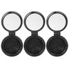 3-Pack Round Portable Folding Travel Hair Brushes with Built-in Mirror, Mini Hair Comb, Compact Size for Men, Women, and Girls