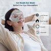 my novel things Sleeping Mask for Man Woman Girls and Cold Eye Mask for Dark Circles and Puffiness 2Pcs, Cooling Eye Ice Face Mask with Silk Satin Eye Cover Full Coverage Blindfold Silver Grey