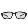 Edge SK-XL111 Kazbek XL Wrap-Around Safety Glasses, Anti-Scratch, Non-Slip, UV 400, Military Grade, ANSI/ISEA & MCEPS Compliant, XL Wide Fit, Black Frame/Clear Lens