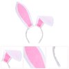 SUMERSHA 2Pcs Easter Bunny Ears Headband Rabbit Ear Headband Easter Cosplay Hairbands Halloween Party Costume Accessories (White, Gray)