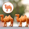 TOYANDONA 4PCS Camel Figurine Miniature Camel Figurines Playset Wildlife Bactrian Camel Camel Animal Model for Table Desktop Animal Figurine
