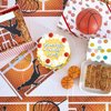 Tatuo 3 Pieces Basketball Tablecloth 71 x 43 Inches Disposable Touchdown Table Cover Plastic Basketball Field Tablecloth Basketball Party Decorations for Adults Birthday Party Supplies
