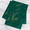 Naughty And Nice Beverage Cocktail Napkins/Set Of 40 Red and Green Naughty Or Nice 3-Ply Paper Holiday Napkins/Gold Foil Holiday Napkins