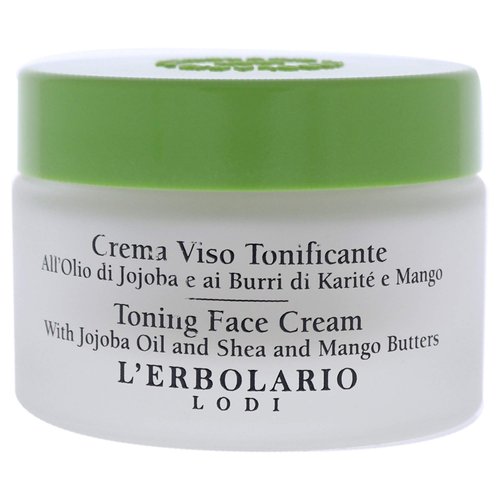 L'Erbolario Toning Face Cream - Contains Jojoba Oil, Shea And Mango Butters - Moisturizing And Nourishing Treatment - Light Texture Can Be Applied Day Or Night - Tones And Softens Skin - 1.6 Oz