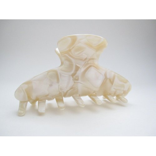 Generic Shimmering marbled vanilla blonde white hair claw clip medium fine hair