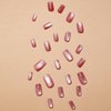 24Pcs Cat Eye Press on Nails Medium Square Fake Nails Pink Cat Eye Glitter Glossy Designs Full Cover Stick on Nails Artificial Nails Acrylic False Nails Glue on Nails for Women Manicure Decorations