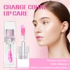 Magic Color Changing Plumping Lip Oil, Hydrating Lip Gloss Tinted Lip Balm Lip Care Transparent Toot Lip Oil, Long Lasting Nourishing Lip Glow Oil Non-sticky Big Brush Clear Primer Lip Tint