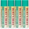 Burt's Bees Lip Balm Stocking Stuffers, Moisturizing Lip Care Christmas Gifts, for Dry Chapped Lips, Medicated with Menthol & Eucalyptus, Natural Origin Lip Care (4-Pack)