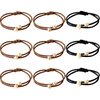 UaiUya 9pcs Elastic Hair Ties Bracelets Small Gold Bead Hair Tie,Simple,Elasticity Classic and Elegant,Reliable quality, Light weight
