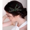Chargances Rhinestone Bridal Wedding Hair Comb Black Flower Bridal Side Comb Beaded Crystal Hair Vine Pieces Handmade Hair Accessories for Women and Girls (Black)