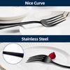 ITITT 16 Piece Dinner Forks, 8 Inch, Top Food Grade Extra-Fine Stainless Steel Silverware Forks(Black)