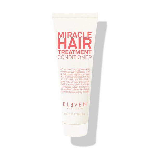 ELEVEN AUSTRALIA Miracle Hair Treatment Conditioner | Infused With Hyaluronic Acid to Help Boost Hydration, Reduce Frizz & Prevent Split Ends - 1.7 Fl Oz